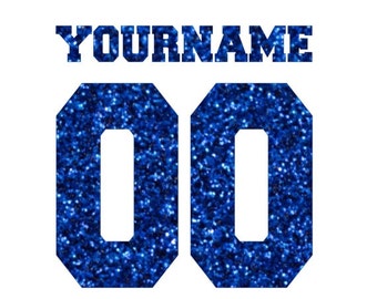 Add on ONLY. Do Not Purchase Alone. Adult Glitter or Plain Name and/or Number Add On