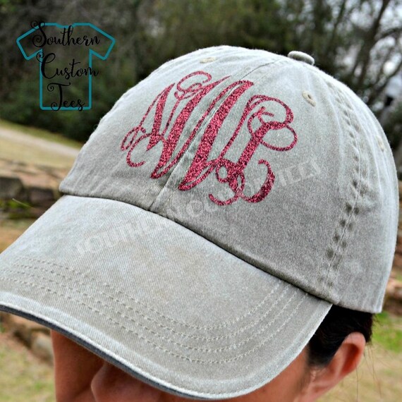 Glitter Monogrammed Hat Glitter 