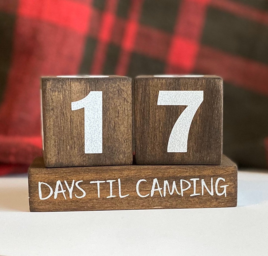 Wooden Countdown Days Til Weeks Til Camping Countdown - Etsy