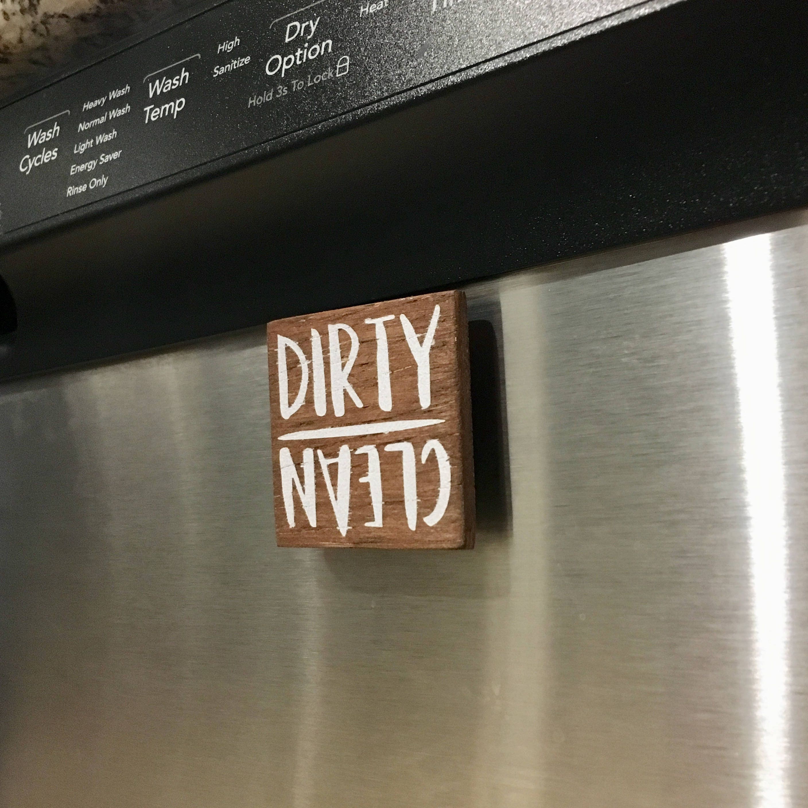Rubber Embossed NEW Clean Dirty Dishwasher Magnet Sign for Dishes Rubber Embossed NEW Clean Dirty Dishwasher Magnet Sign for Dishes