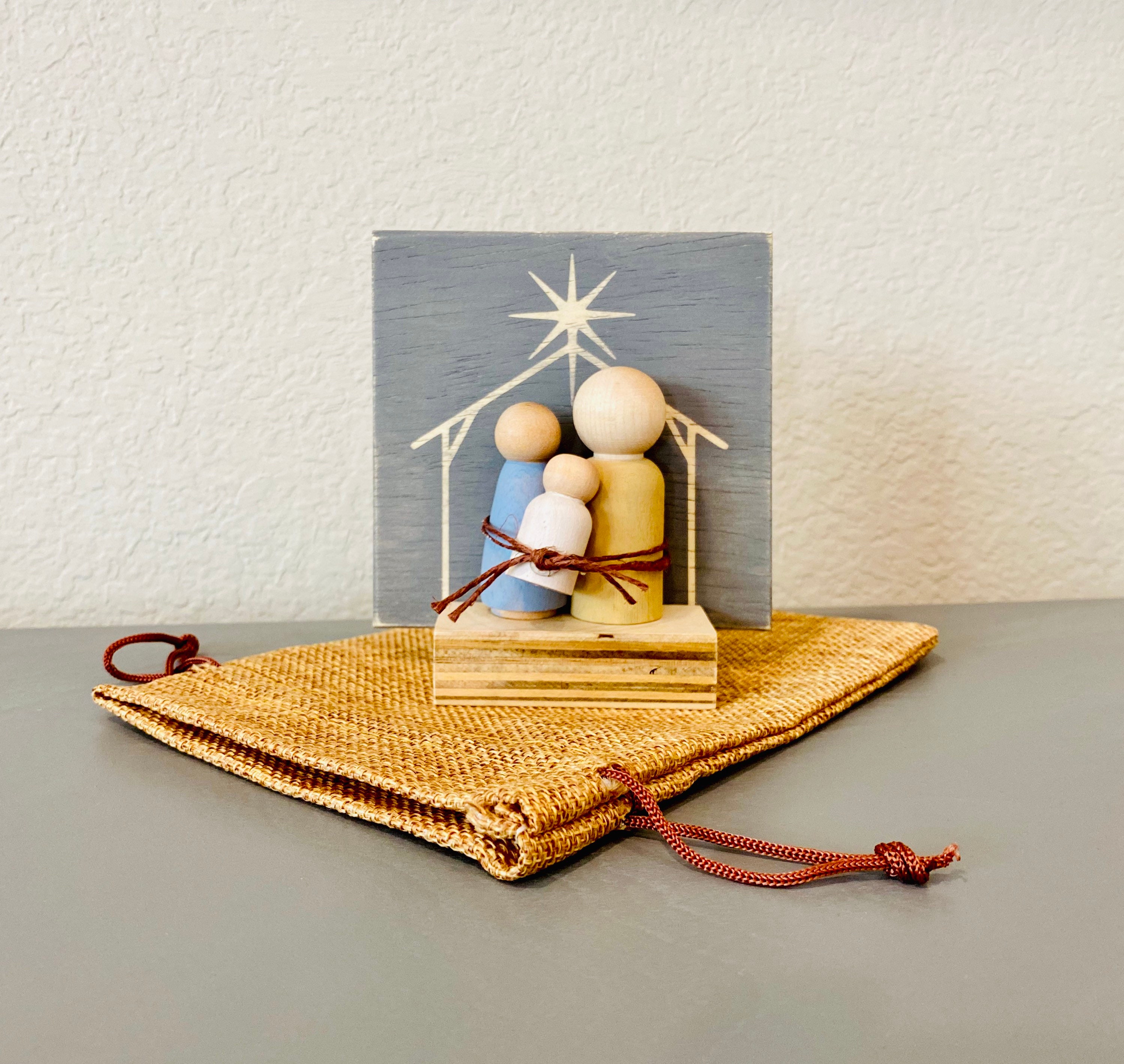 Wooden Nativity Set Simple Nativity Christmas Decor Etsy