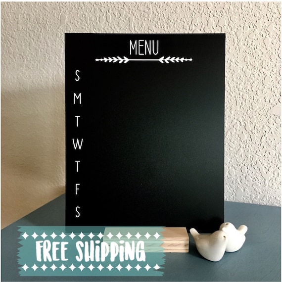Menu Chalkboard Kitchen Sign Meal Planning Board Weekly Etsy