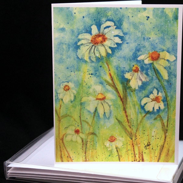 Daisy Note Cards Etsy