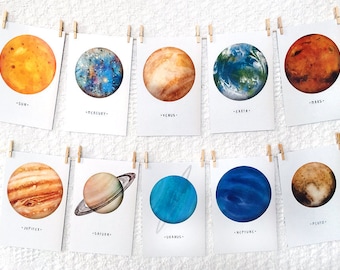 Space • Solar System • Planet • A5 Art Prints • Full Set of 10