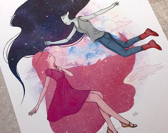 Marceline • Princess Bubblegum • Bubbline • Adventure Time • A4