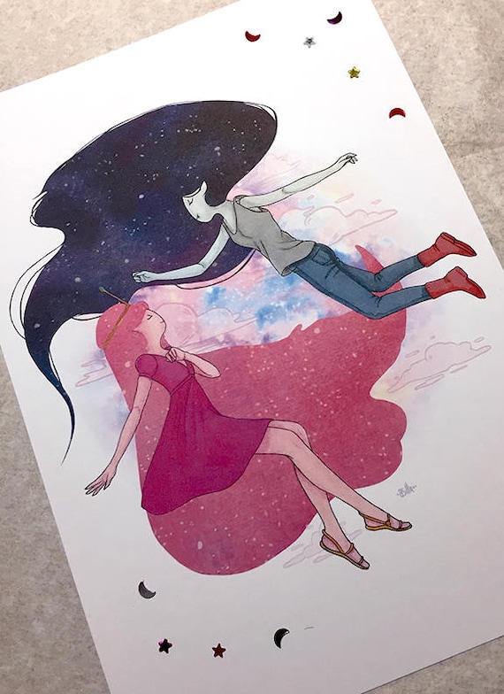 Marceline • Princess Bubblegum • Bubbline • Adventure Time • A4