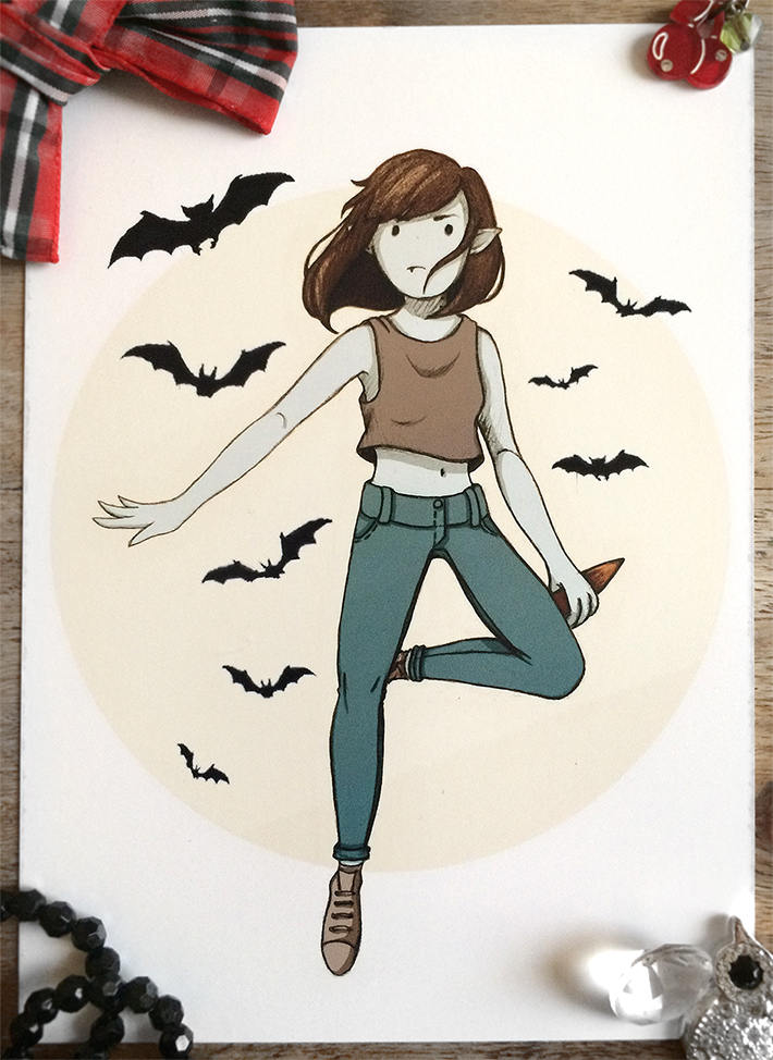 Marceline • Adventure Time • Stakes • 5x7 Print • Painting Drawing
