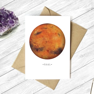 Système Solaire - Planète - Carte A6 - Anniversaire - Vœux - Cadeau - Cartes - Espace - Planètes