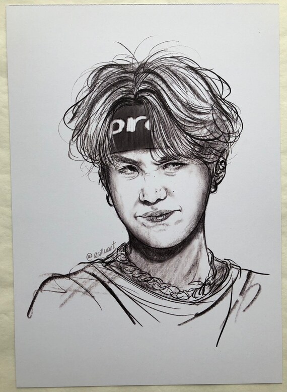 Drawing BTS- SUGA Cre: drawholic - Make up and Hair | Facebook