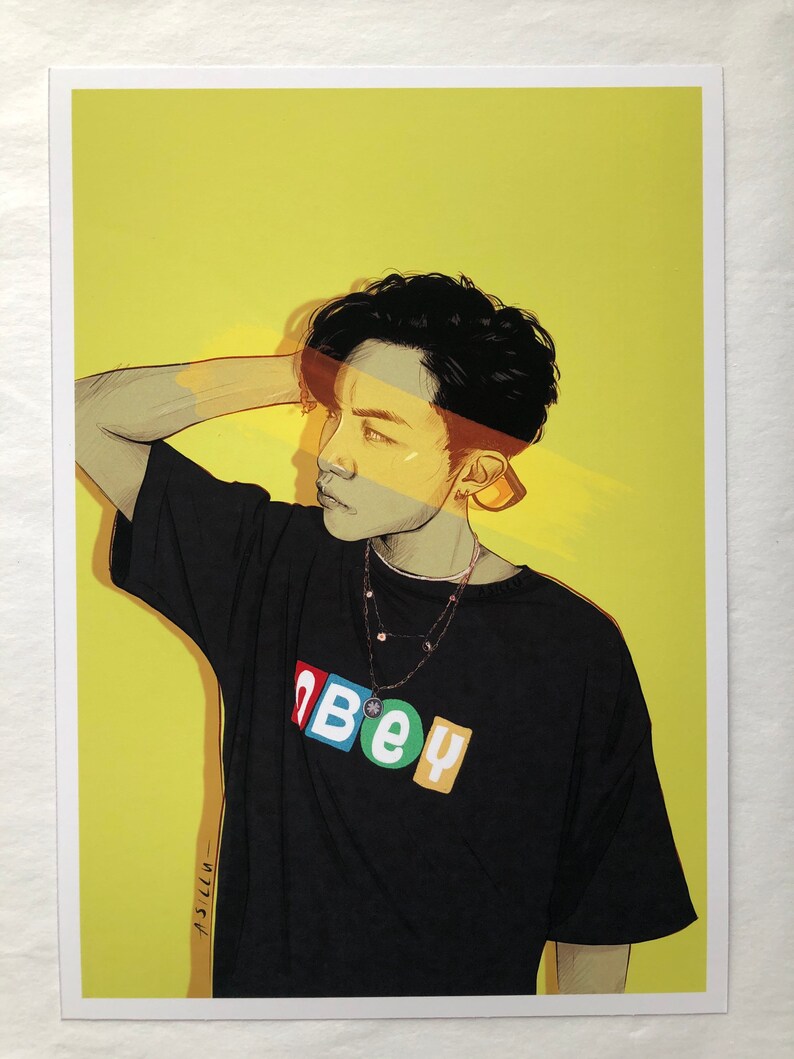 jhope hoseok dynamite a5a4 print bts fanart etsy