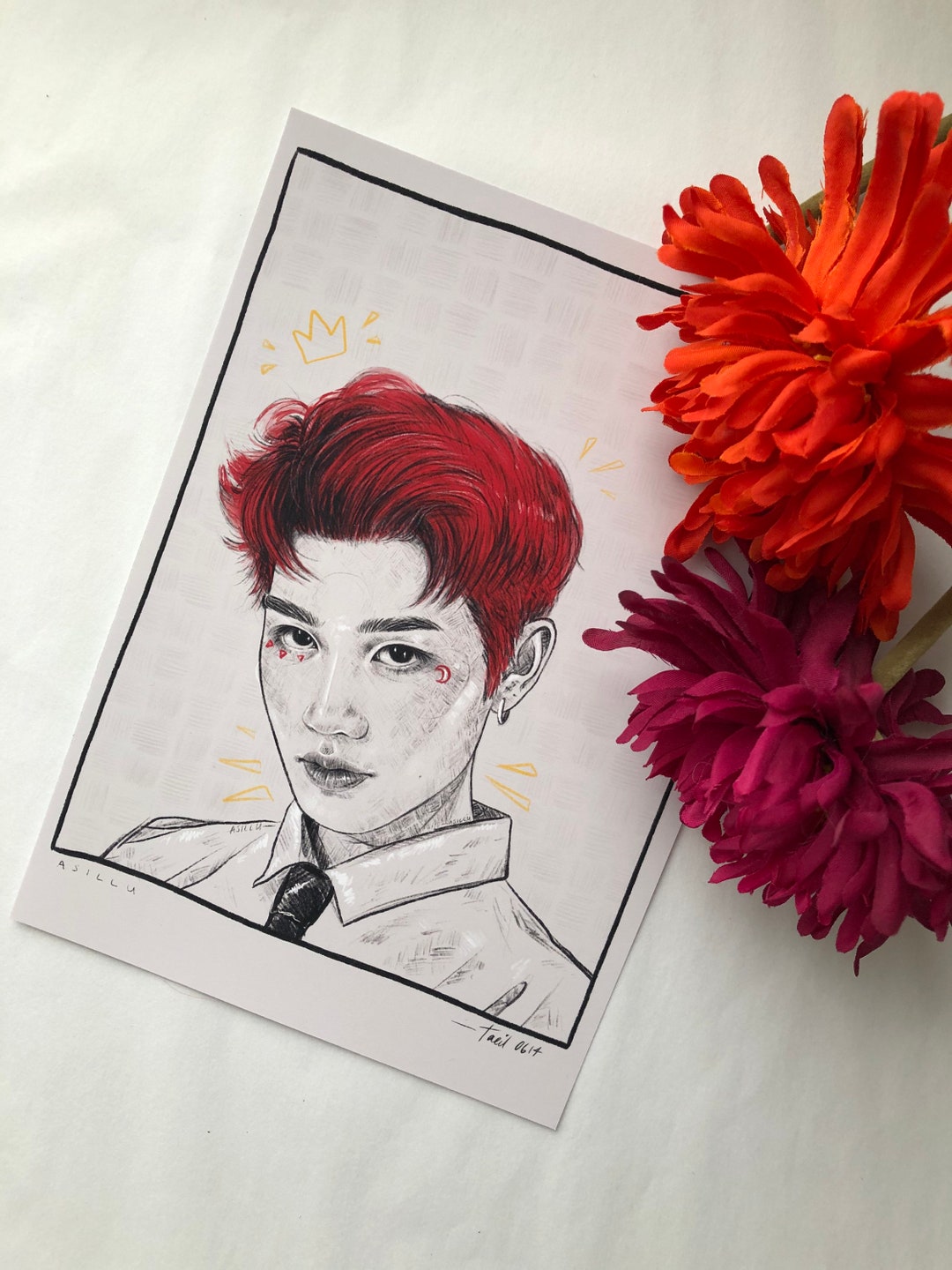 Taeil NCT 127 A5/A4 Print Sketch Fanart Kpop - Etsy