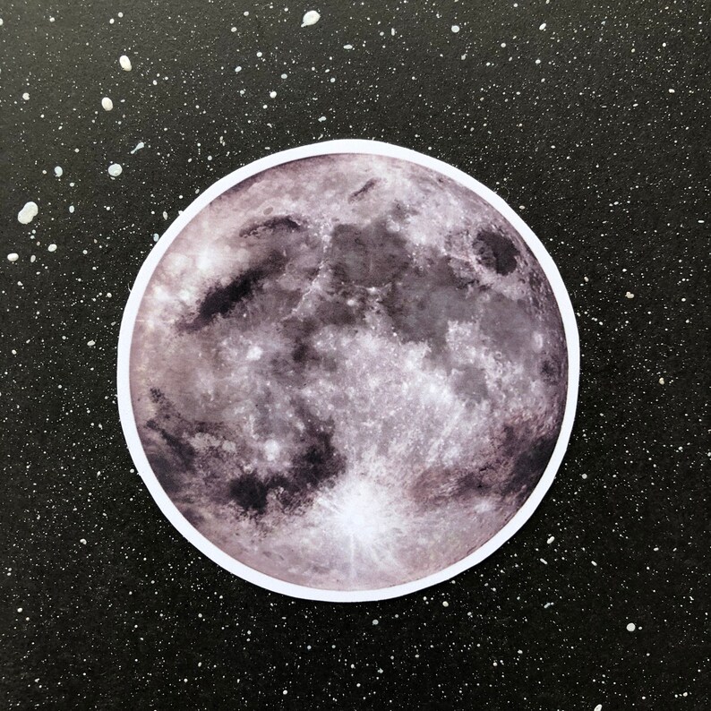 Moon Sticker Vinyl Waterproof Matte | Etsy