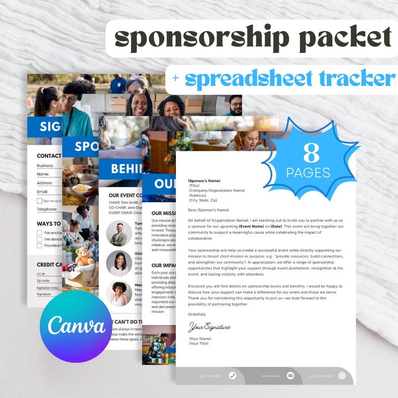 Event Sponsor Packet Business Sponsor Menu Benefit Gala Fundraising ...
