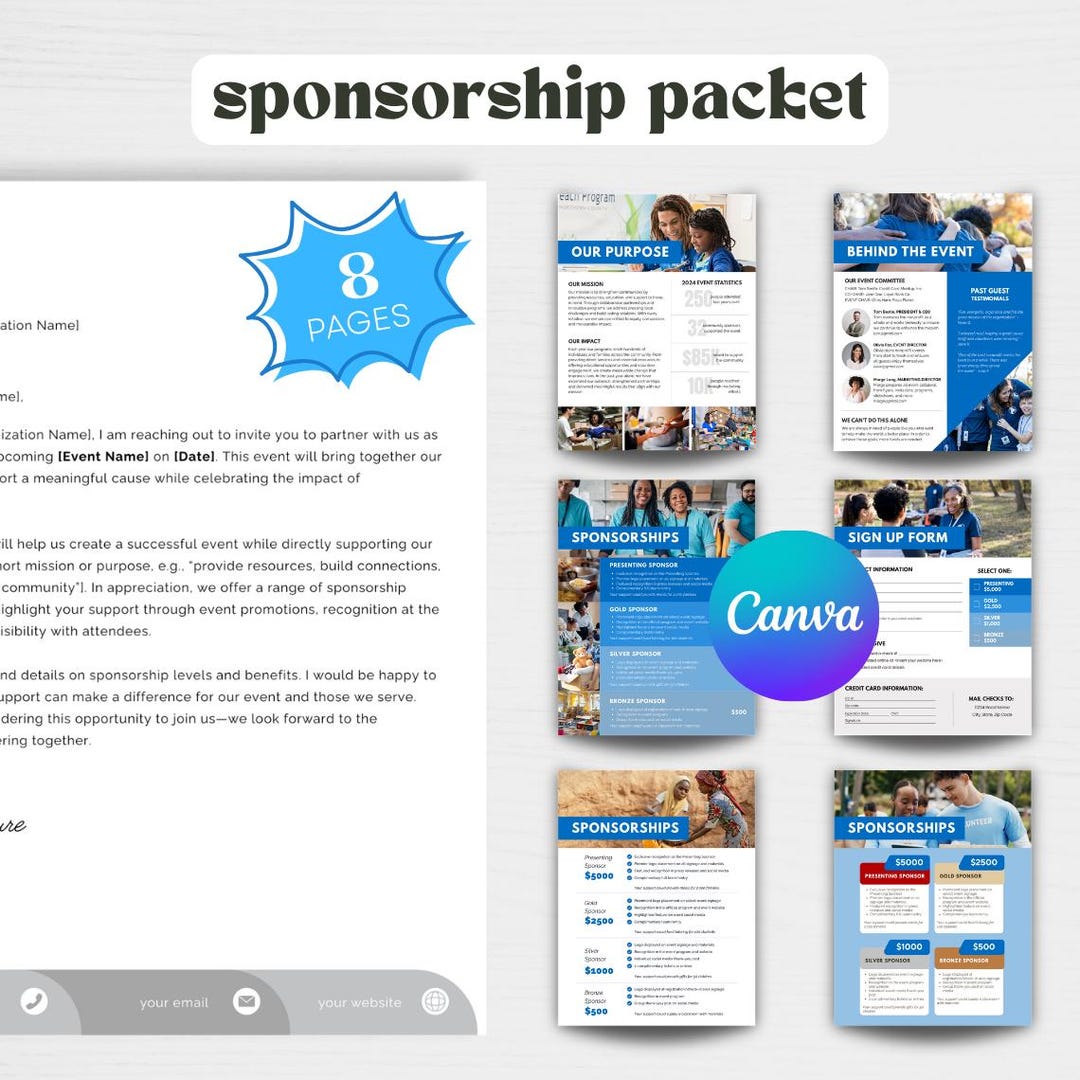 Event Sponsor Packet Business Sponsor Menu Benefit Gala Fundraising ...