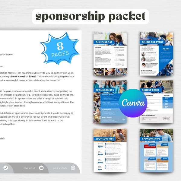 Event Sponsor Packet Business Sponsor Menu Benefit Gala Fundraising Event Sponsorship Levels Non Profit Marketing Tier Donation Letter