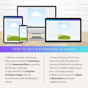 How to edit and personalize digital invitations: open the Canva template, replace placeholder text with your party details, adjust fonts and colors, and save in your preferred format (PDF, PNG, JPG). Perfect for personalized birthday invitations, teacher appreciation cards, and matching party accessories.