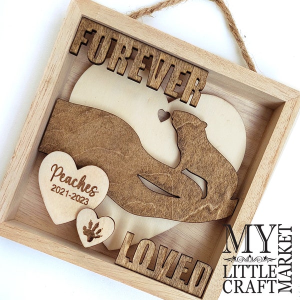 Hamster Memorial Shadow Box. Rat, guinea pig, ferret, hedgehog, chinchilla, squirrel. Wall hang personalized pet memorial plaque.