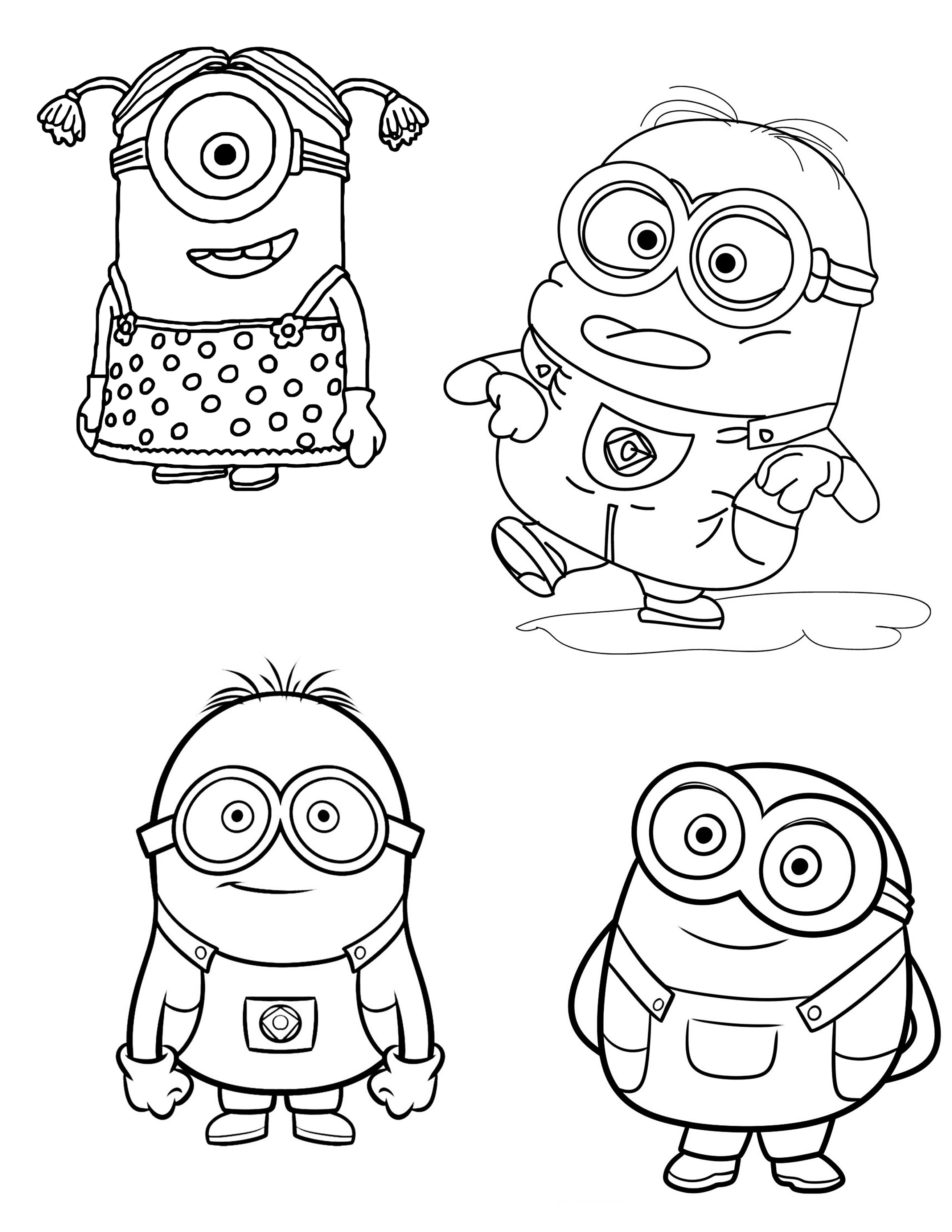 Minions Printables Coloring Pages