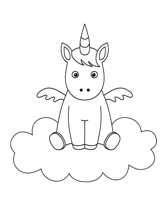 unicorn printable coloring pages unicorn coloring pages etsy