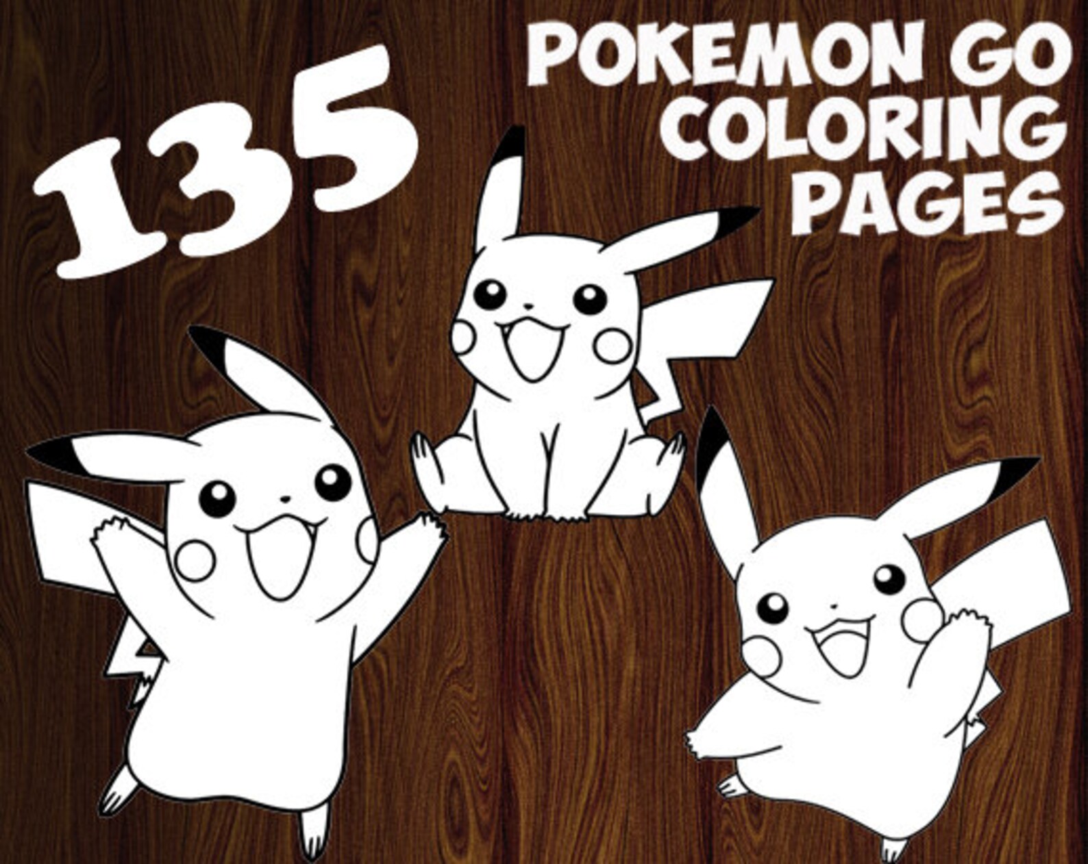 Pokemon Go printable coloring pages Pokemon Go coloring | Etsy