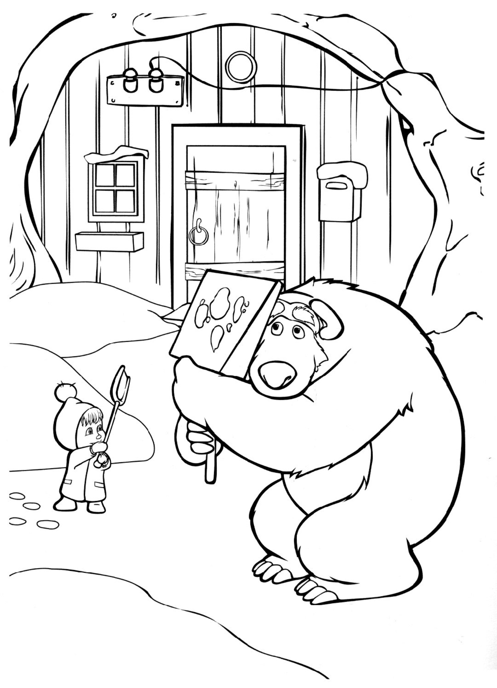 Masha et les pages de coloriage de l'oursColoriage page  Etsy Canada