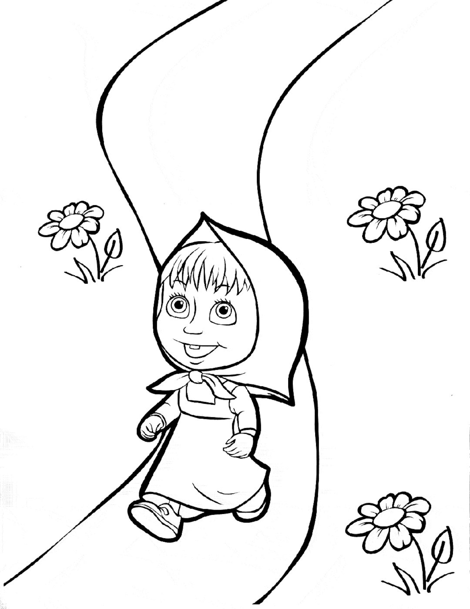 Masha and the Bear Coloring Pages-coloring Page Printable-kids | Etsy