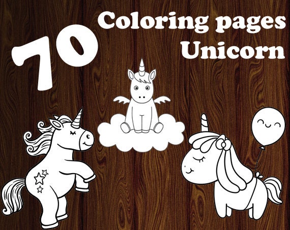 unicorn printable coloring pages unicorn coloring pages etsy