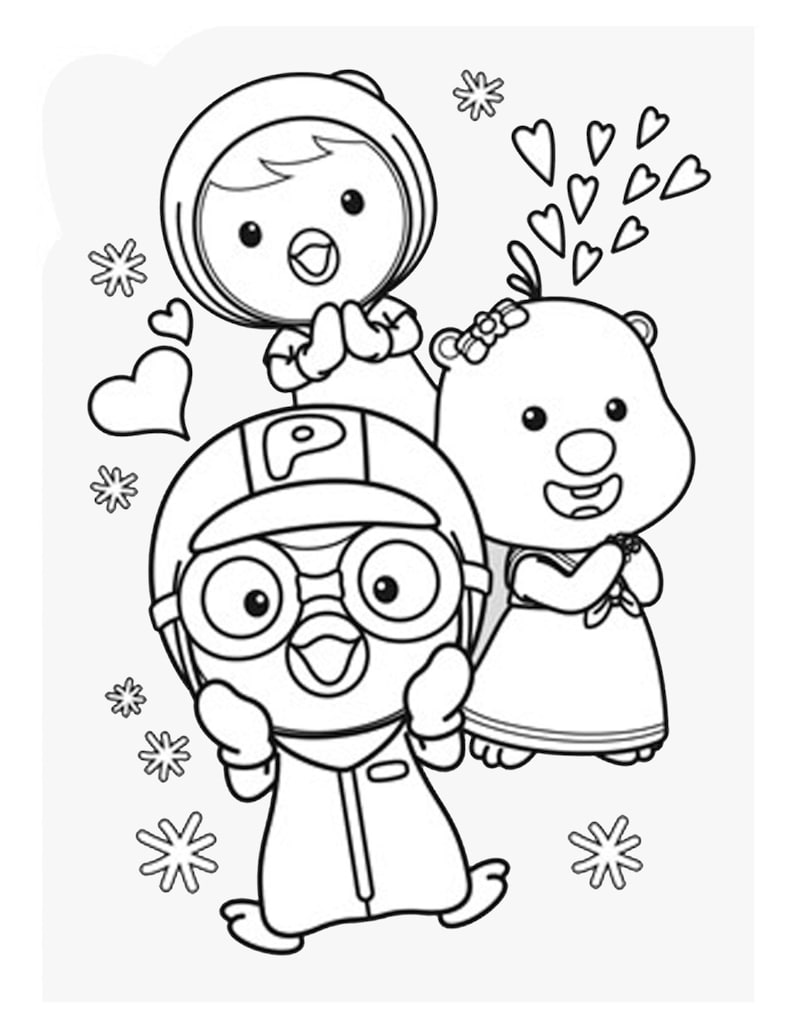 Pororo the Little Penguin 55 Coloring Page. | Etsy