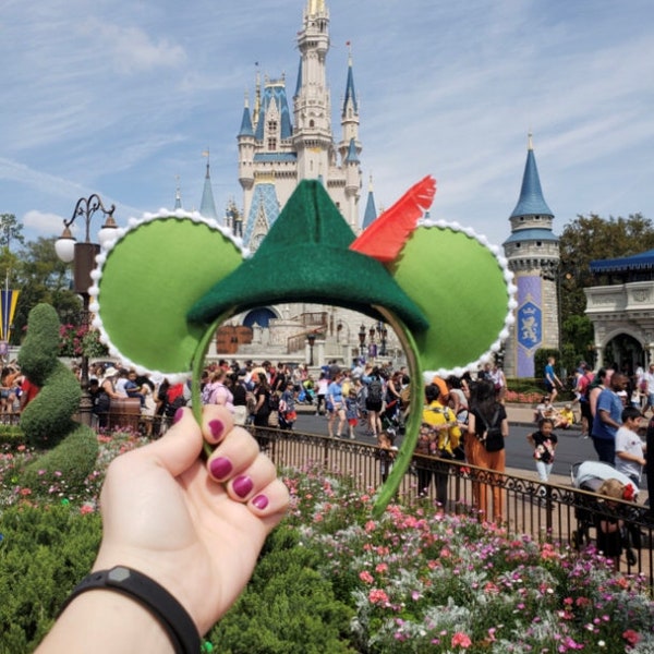 Peter Pan, Tinkerbell, Mouse Ears, Disney, Mickey, Minnie Gender Neutral WDW Ears, Custom Ears