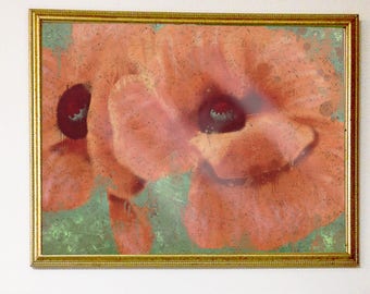 Flower Painting Print-Printable Poppy Flower Painting-Digital Painting Download-Downloadable Digital Art- Flower Wall Decor- Flower Painting