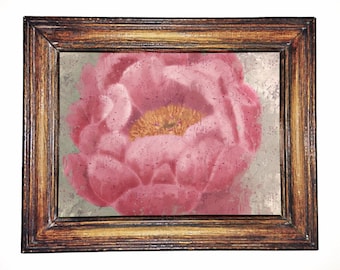 Pink Flower Painting Print-Printable Flower Painting-Digital Painting Download-Downloadable Digital Art- Flower Wall Decor- Flower Painting