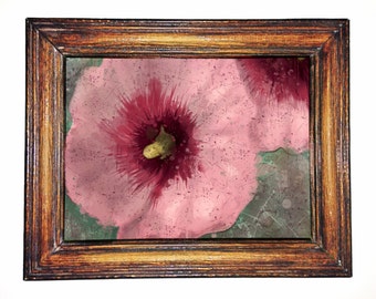 Flower Painting Print-Printable Flower Painting-Digital Painting Download- Downloadable Digital Art-Pink Flower Wall Decor- Flower Painting