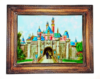 Printable Art- Disneyland Castle Digital Painting- Wall Art- Printable Digital Painting- Digital Painting Download- Downloadable Art Print