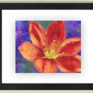 Art Print Flower Digital Painting Home Decor
