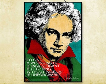 Ludwig Van Beethoven Composer Portrait 12x8 Inch Print