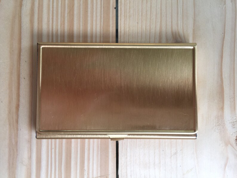 Business card case GOLD Business card holder Vintage Etsy