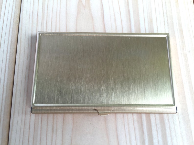 Business card case GOLD Business card holder Vintage Etsy