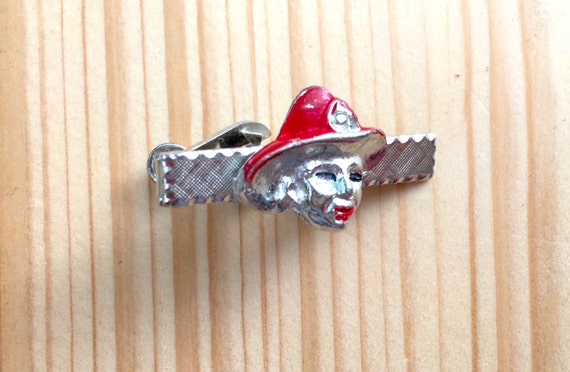 Fireman tie clasp, Fireman jewelry, tie clip, Vint