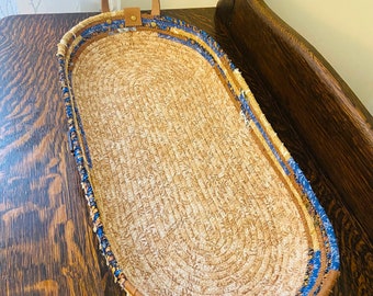 Wrapped Rope Tray -  Fabric Basket Tray