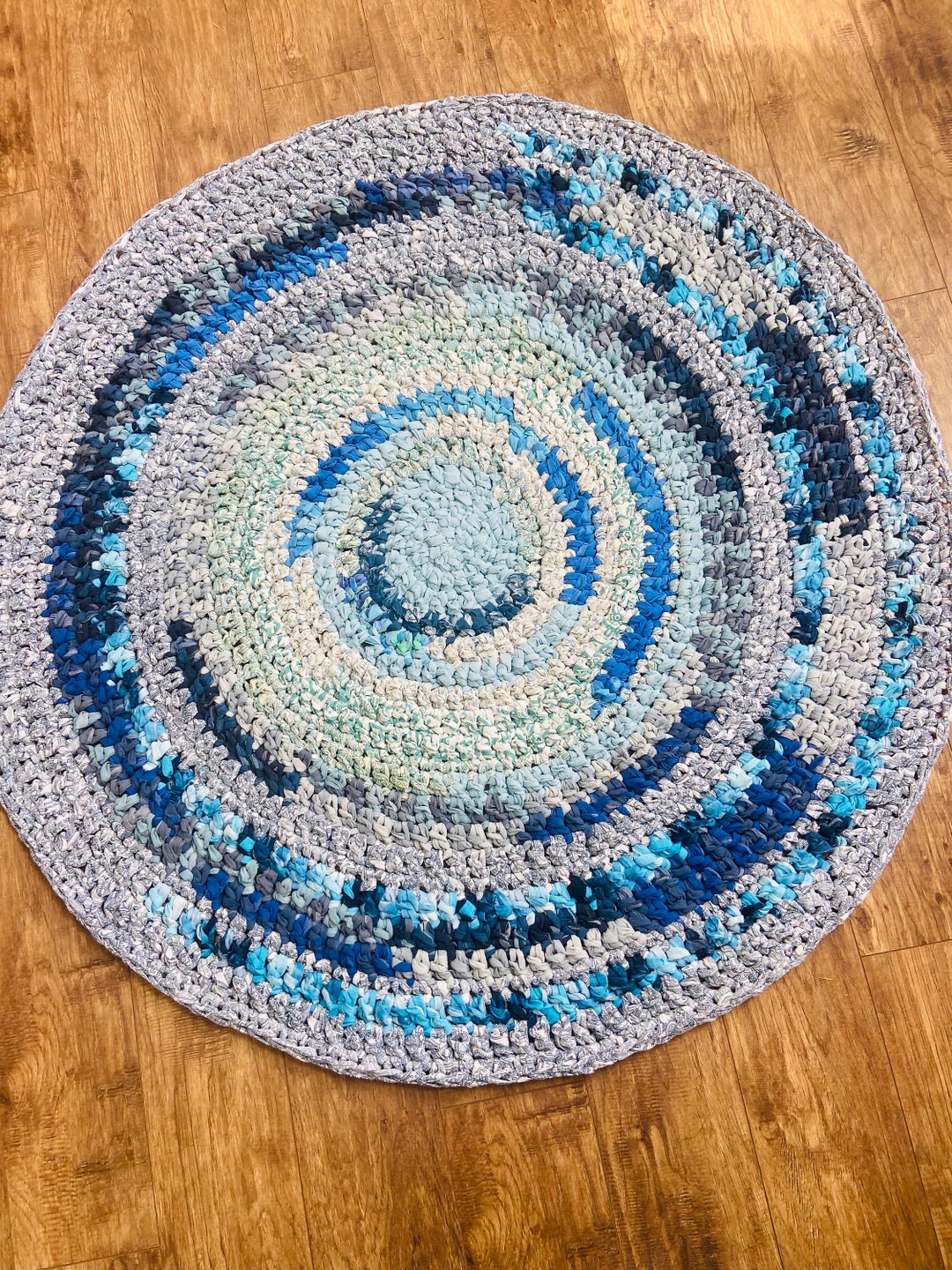 Rag Rug - Nursery Rug 47 Inch Diameter - Etsy
