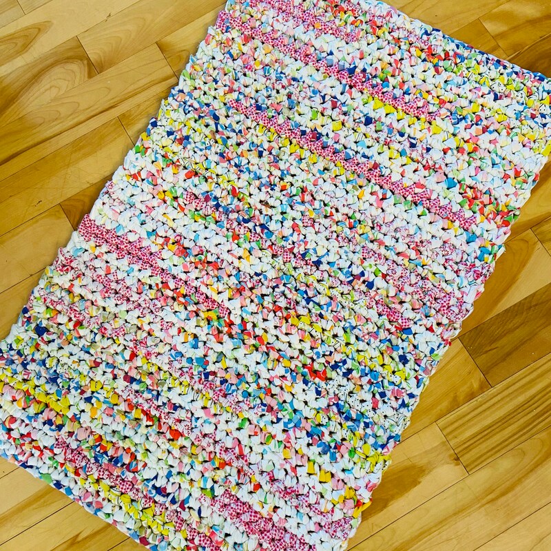 Upcycled Rag Rug - Etsy