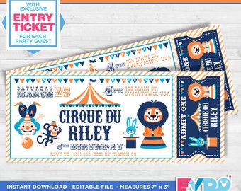 Circus Invitations.Circus Party.Circus.Circus Birthday.Party Invitation.Printable Invitation.Editable File.Kid's Party.Themed Party