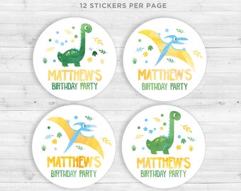 Stickers Dinosaurio, Dino Stickers, Fiesta Dinosaurio, Acuarelas,  Dino Fiesta, Dinosaurios, Dinosaurio Imprimible, Stickers Personalizables