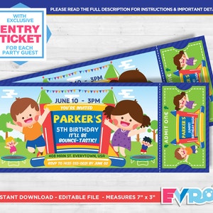 Bounce Invitation. Jump Party. Bounce Castle. Jump Party. Let&#39;s Jump. Trampoline Party.Trampoline Bounce. Printable Invitation. Customizable