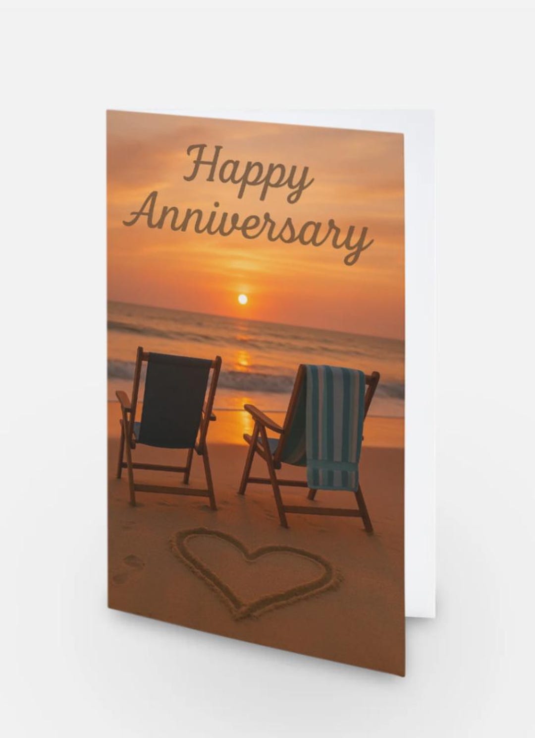 Sunset Beach Anniversary Card - Etsy