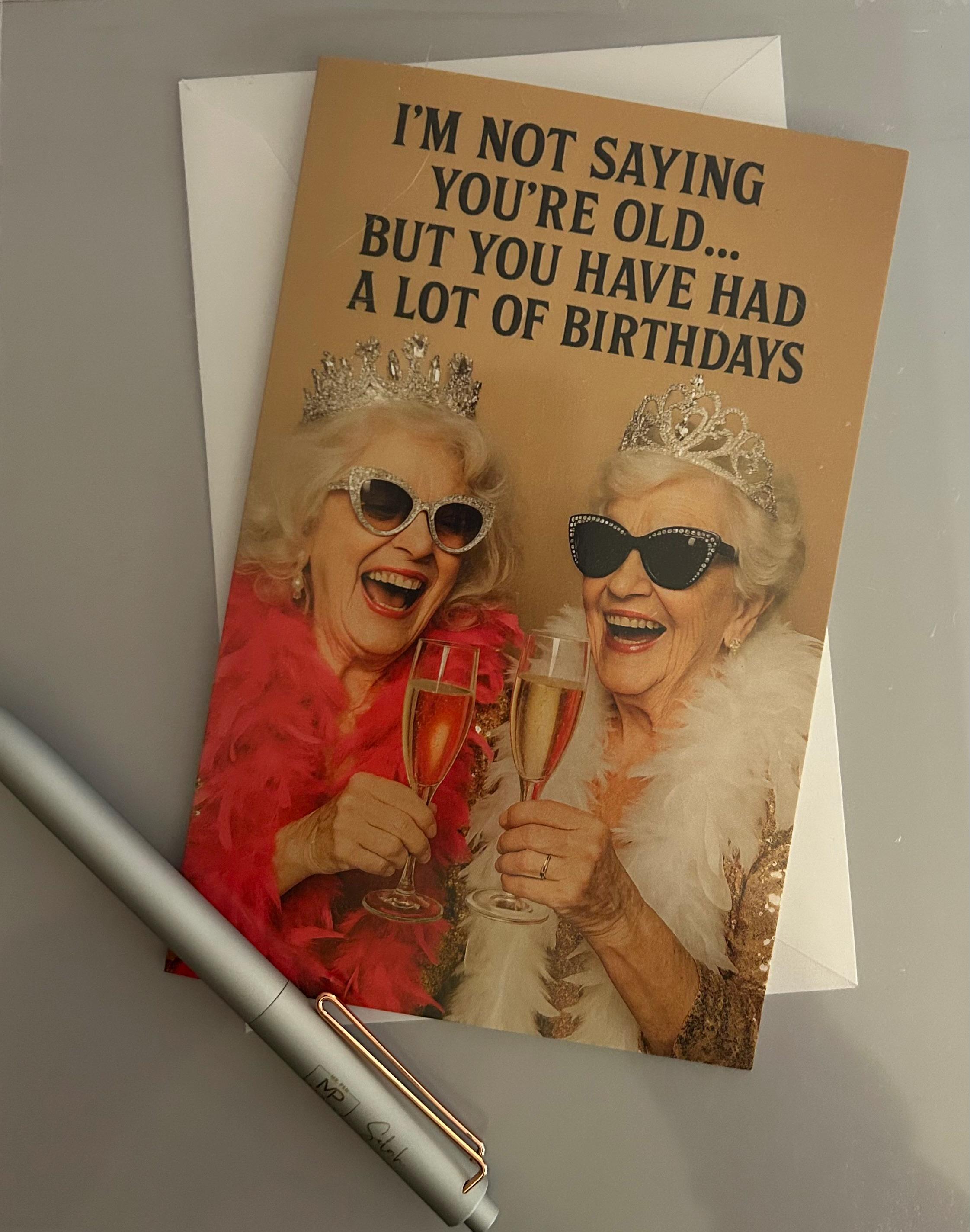 Funny Old Birthday Card - Etsy