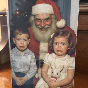 DISCOUNTED Creepy Department Store Santa Funny Christmas Card – Retro Humor Holiday Greeting image 7