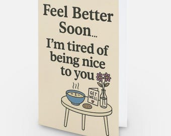Funny Get Well Soon Card