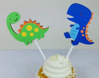 Dinosaur Cupcake Toppers, Dinosaur Birthday Theme, Dinosaur Decor, Minnie Mouse Birthday Party