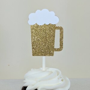 Beer Cupcake Topper, Adult Beverage Decor, Beer Decor, Dirty 30, 21st Birthday